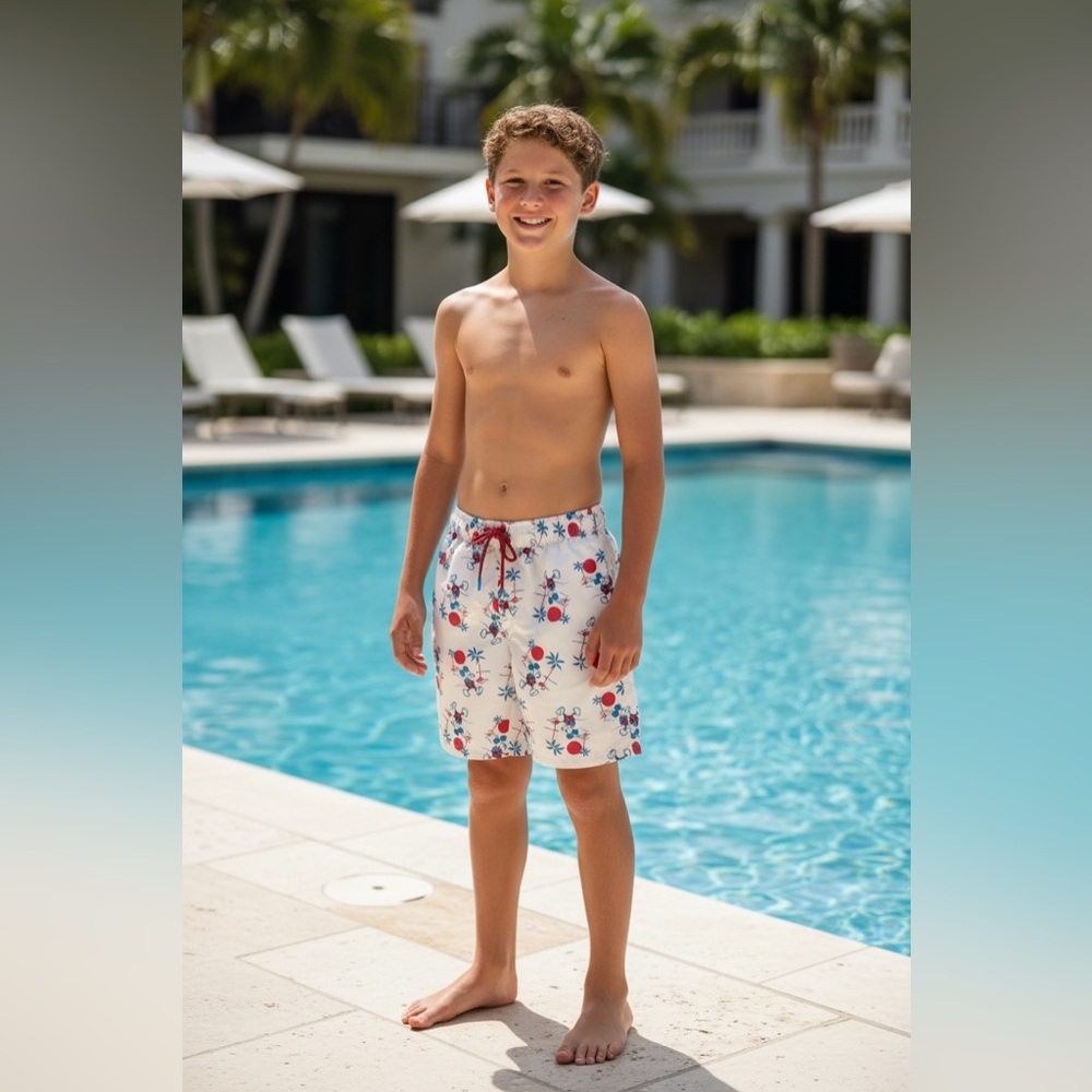 JUNK FOOD Mickey Mouse swim trunks Disney